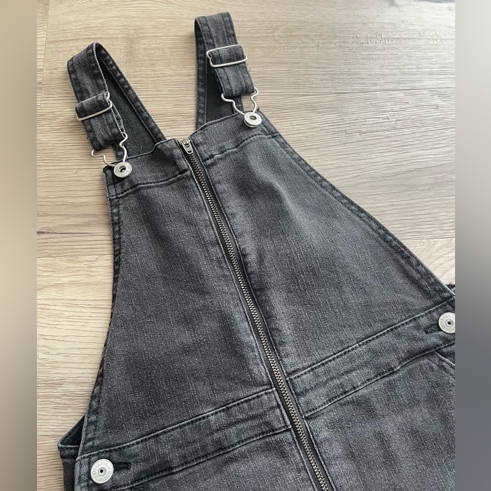 OshKosh | Denim Jumper | Overall Skirt | Skirtall | Faded Black Wash | Girls 8 - Picture 4 of 11